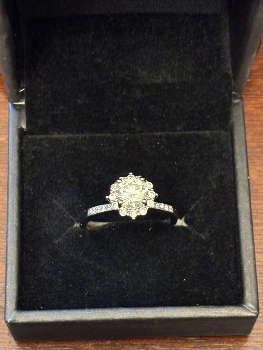 CZ Diamond Round w/ Halo Ring